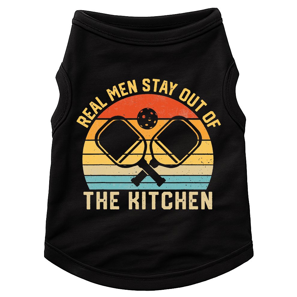 Real Stay Out of the Kitchen Vintage Pickleball Doggie Tank