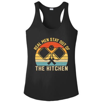 Real Stay Out of the Kitchen Vintage Pickleball Ladies PosiCharge Competitor Racerback Tank