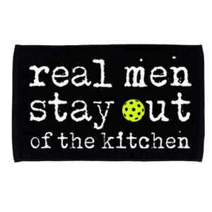 Real Stay Out of the Kitchen Pickleball Sports Funny Microfiber Hand Towel