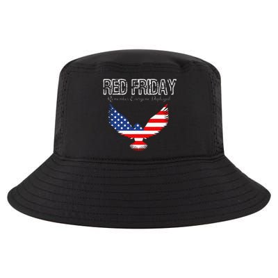 R.E.D. Support Our Troops Wear Red On Friday Cool Comfort Performance Bucket Hat