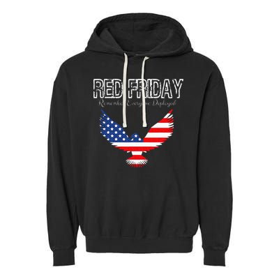 R.E.D. Support Our Troops Wear Red On Friday Garment-Dyed Fleece Hoodie