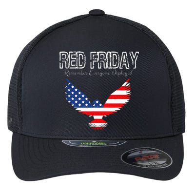 R.E.D. Support Our Troops Wear Red On Friday Flexfit Unipanel Trucker Cap