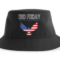 R.E.D. Support Our Troops Wear Red On Friday Sustainable Bucket Hat