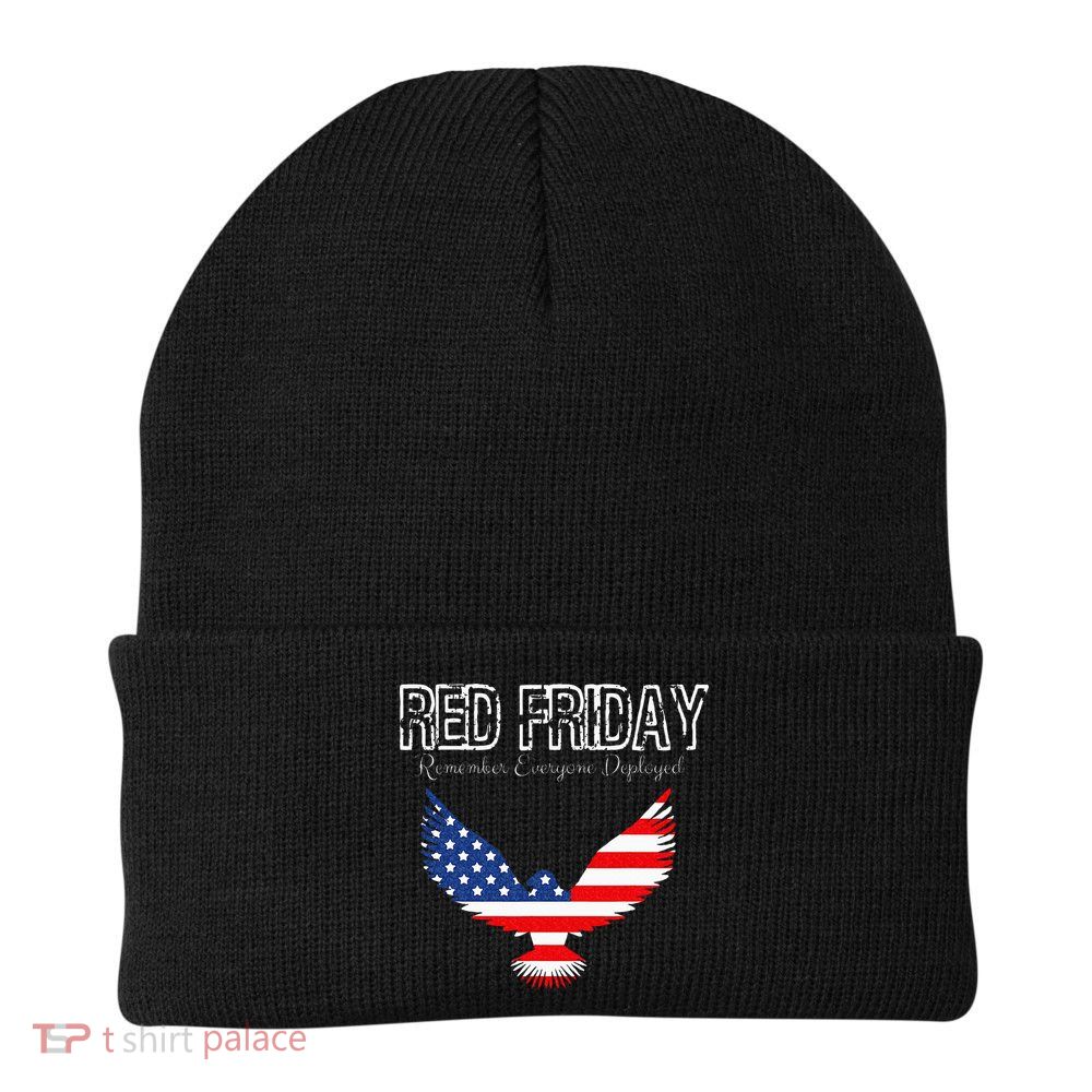 R.E.D. Support Our Troops Wear Red On Friday Beanie