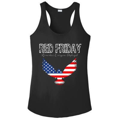 R.E.D. Support Our Troops Wear Red On Friday Ladies PosiCharge Competitor Racerback Tank