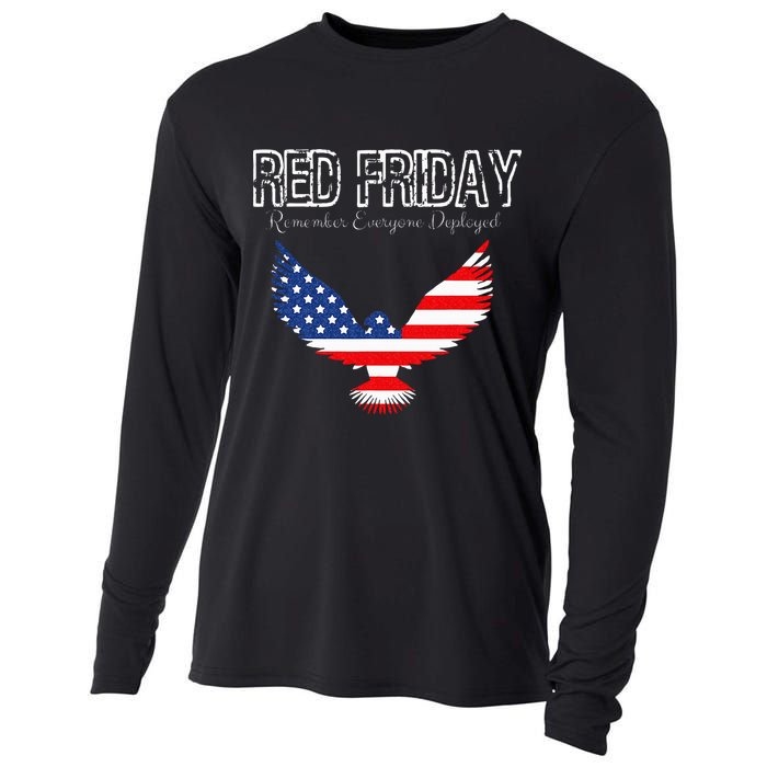 R.E.D. Support Our Troops Wear Red On Friday Cooling Performance Long Sleeve Crew