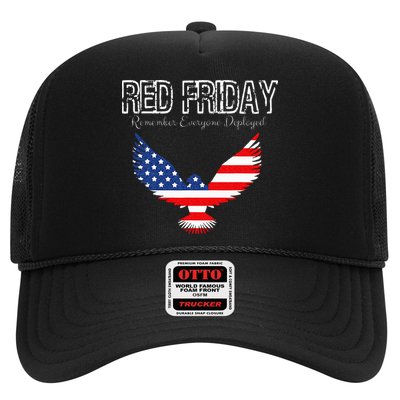 R.E.D. Support Our Troops Wear Red On Friday Trucker Hat