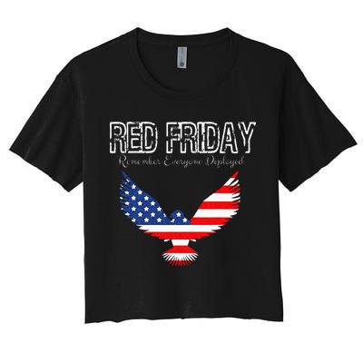 R.E.D. Support Our Troops Wear Red On Friday Crop Top