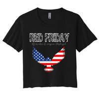 R.E.D. Support Our Troops Wear Red On Friday Crop Top