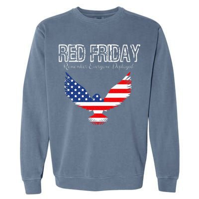 R.E.D. Support Our Troops Wear Red On Friday Garment-Dyed Sweatshirt