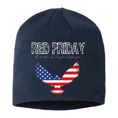 R.E.D. Support Our Troops Wear Red On Friday Sustainable Beanie