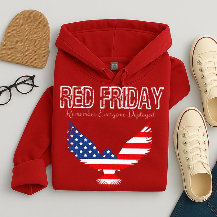 R.E.D. Support Our Troops Wear Red On Friday Hoodie