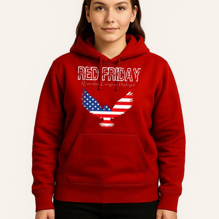 R.E.D. Support Our Troops Wear Red On Friday Hoodie