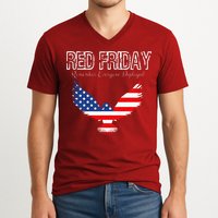 R.E.D. Support Our Troops Wear Red On Friday V-Neck T-Shirt