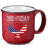 R.E.D. Support Our Troops Wear Red On Friday 15oz Campfire Ceramic Mug