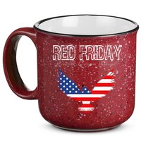 R.E.D. Support Our Troops Wear Red On Friday 15oz Campfire Ceramic Mug