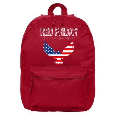 R.E.D. Support Our Troops Wear Red On Friday 16 in Basic Backpack