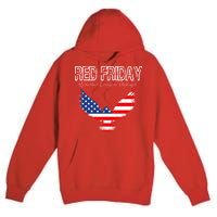 R.E.D. Support Our Troops Wear Red On Friday Premium Pullover Hoodie