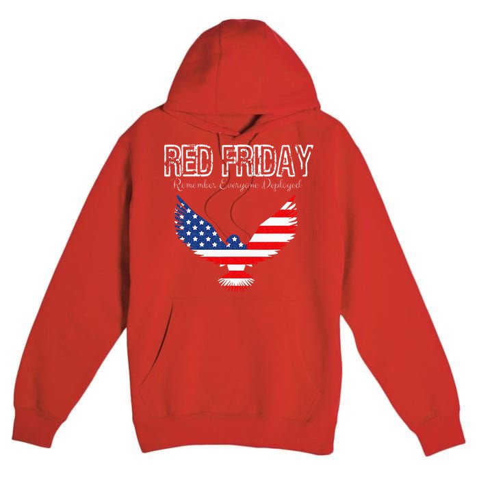 R.E.D. Support Our Troops Wear Red On Friday Premium Pullover Hoodie
