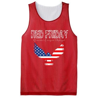 R.E.D. Support Our Troops Wear Red On Friday Mesh Reversible Basketball Jersey Tank