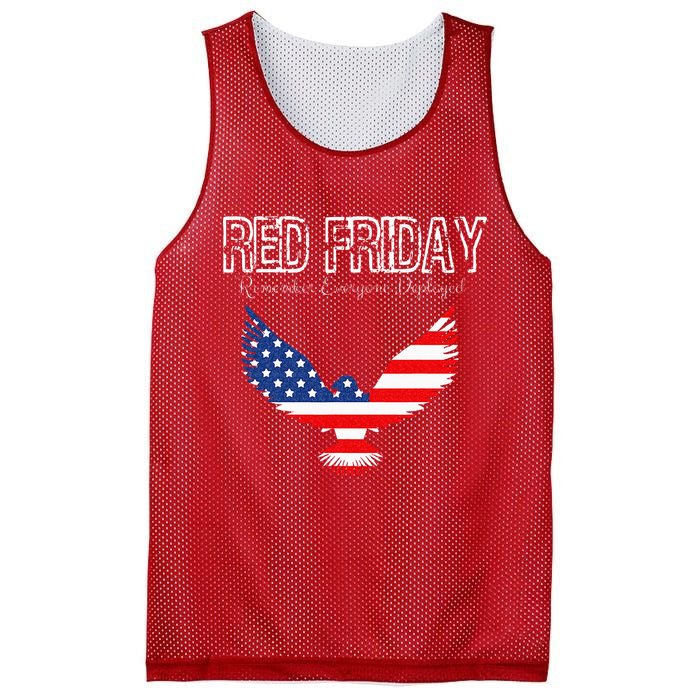 R.E.D. Support Our Troops Wear Red On Friday Mesh Reversible Basketball Jersey Tank