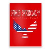 R.E.D. Support Our Troops Wear Red On Friday Poster