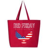R.E.D. Support Our Troops Wear Red On Friday 25L Jumbo Tote