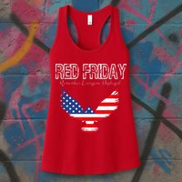 R.E.D. Support Our Troops Wear Red On Friday Womens Tank Top