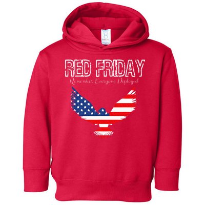 R.E.D. Support Our Troops Wear Red On Friday Toddler Hoodie