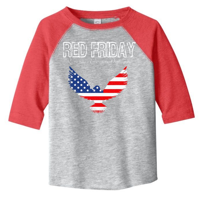 R.E.D. Support Our Troops Wear Red On Friday Toddler Fine Jersey T-Shirt