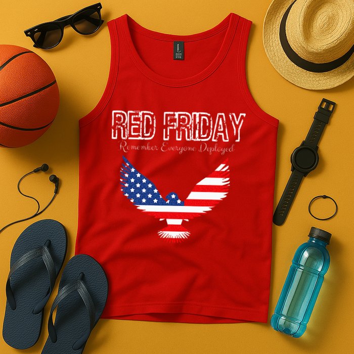 R.E.D. Support Our Troops Wear Red On Friday Tank Top