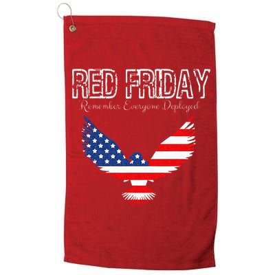 R.E.D. Support Our Troops Wear Red On Friday Golf Towel