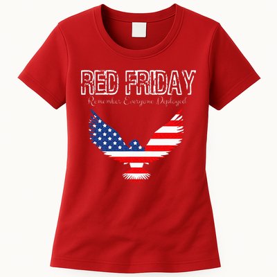 R.E.D. Support Our Troops Wear Red On Friday Womens T-Shirt