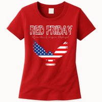 R.E.D. Support Our Troops Wear Red On Friday Womens T-Shirt
