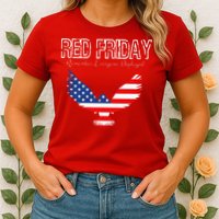 R.E.D. Support Our Troops Wear Red On Friday Womens T-Shirt