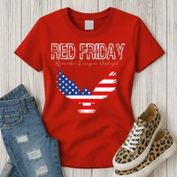 R.E.D. Support Our Troops Wear Red On Friday Womens T-Shirt