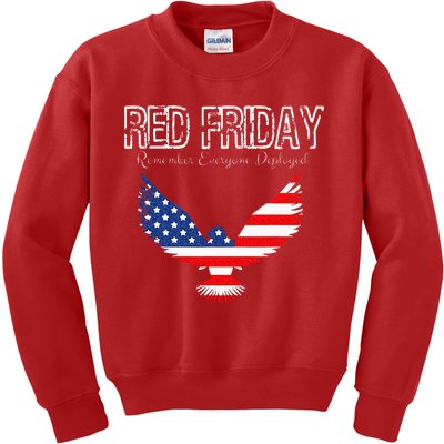 R.E.D. Support Our Troops Wear Red On Friday Kids Sweatshirt