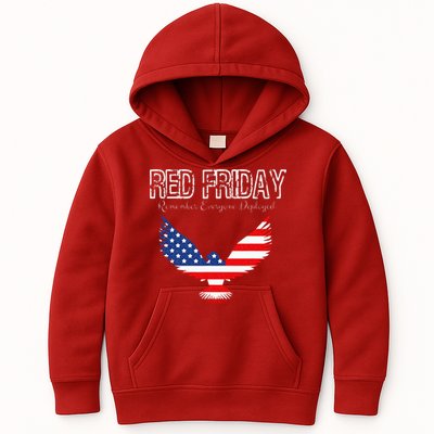 R.E.D. Support Our Troops Wear Red On Friday Kids Hoodie