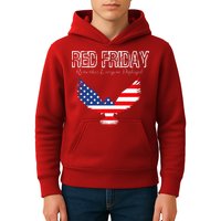 R.E.D. Support Our Troops Wear Red On Friday Kids Hoodie