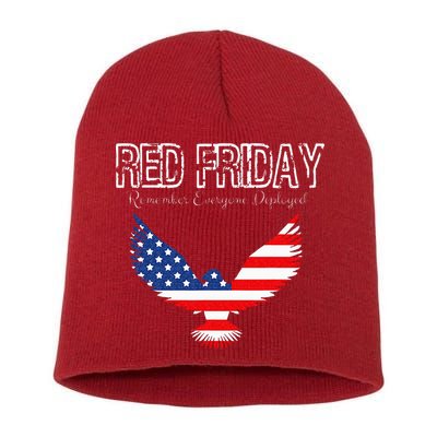R.E.D. Support Our Troops Wear Red On Friday Short Acrylic Beanie
