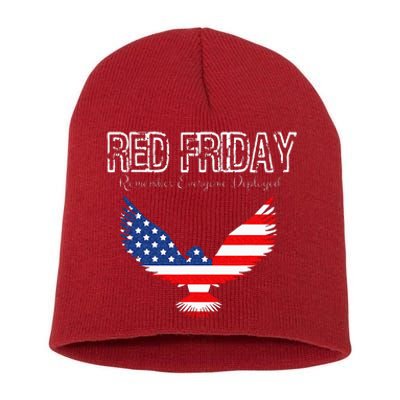 R.E.D. Support Our Troops Wear Red On Friday Short Acrylic Beanie