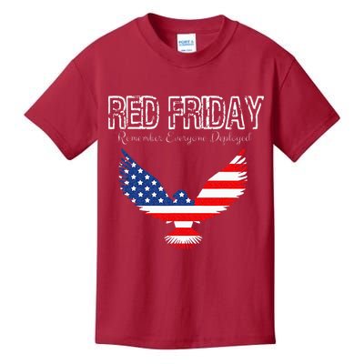R.E.D. Support Our Troops Wear Red On Friday Kids T-Shirt