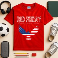 R.E.D. Support Our Troops Wear Red On Friday Kids Tie-Dye T-Shirt