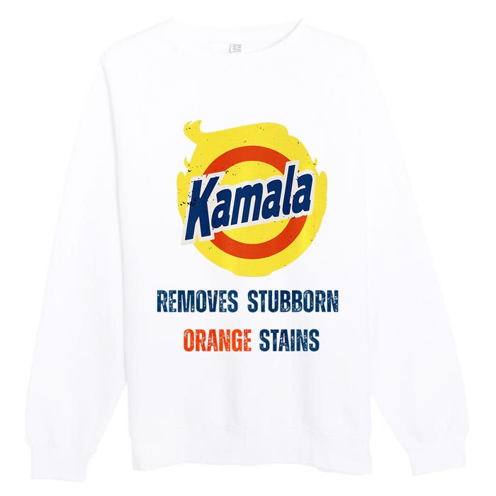 Removes Stubborn Orange Stains Anti Trump Kamala Harris Premium Premium Crewneck Sweatshirt