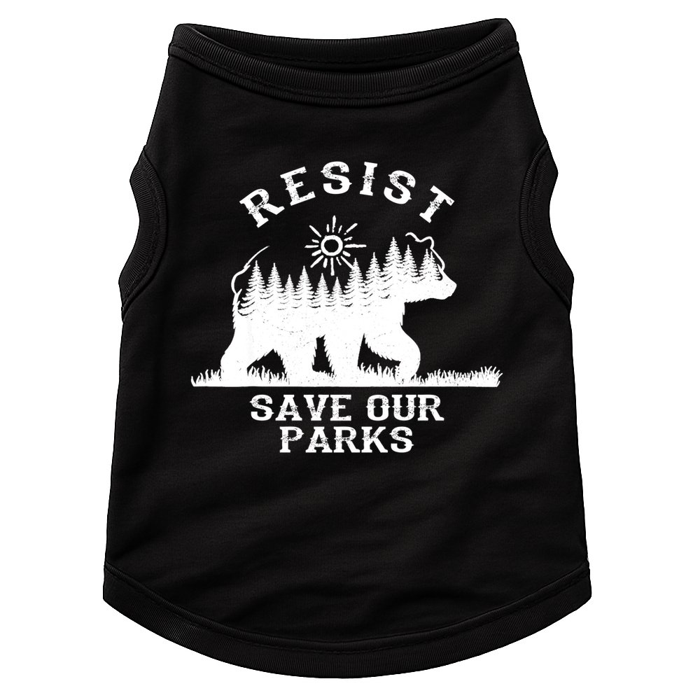 Resist Save Our National Parks Bear Nature Doggie Tank