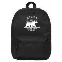 Resist Save Our National Parks Bear Nature 16 in Basic Backpack