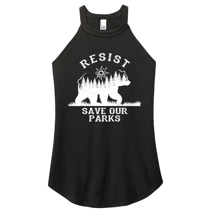 Resist Save Our National Parks Bear Nature Women's Perfect Tri Rocker Tank