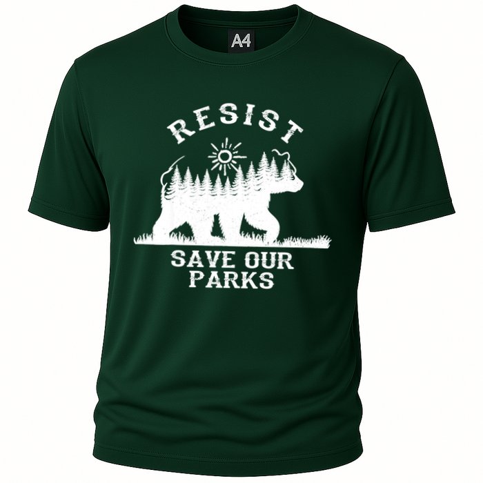 Resist Save Our National Parks Bear Nature Cooling Performance Crew T-Shirt