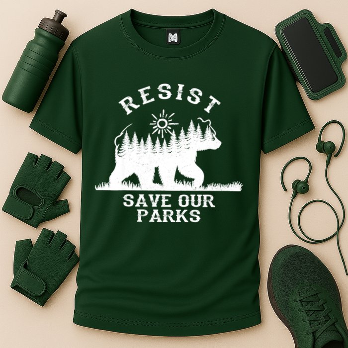 Resist Save Our National Parks Bear Nature Cooling Performance Crew T-Shirt