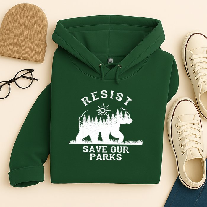 Resist Save Our National Parks Bear Nature Hoodie